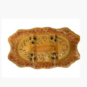 Cedre Rouge Romancing Provence Partitioned Ceramic Platter French Cntry Like New